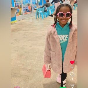 Pink Faux Fur Jacket